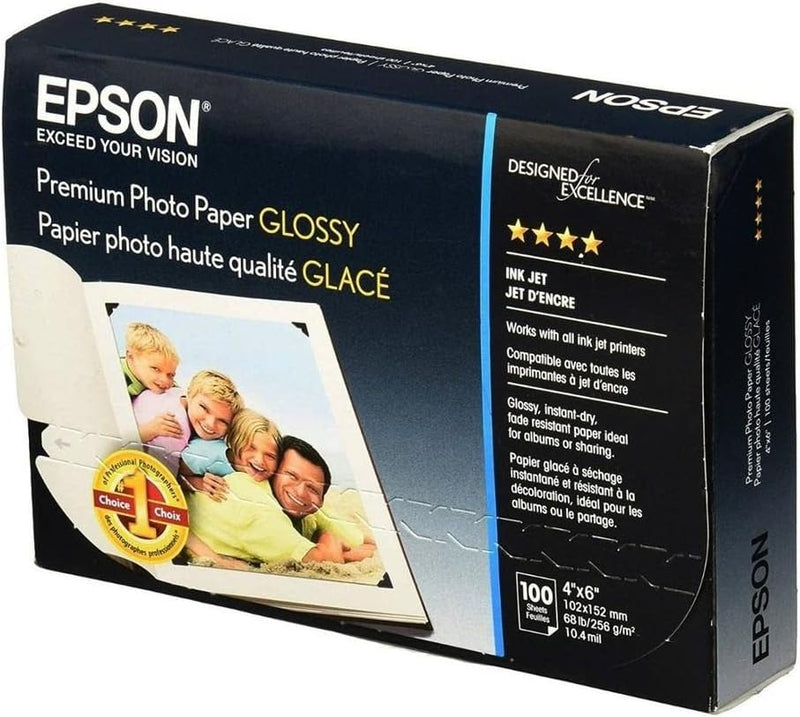 Epson S041727 Premium Glossy Photo Paper 4x6 100 Sheets — main product image