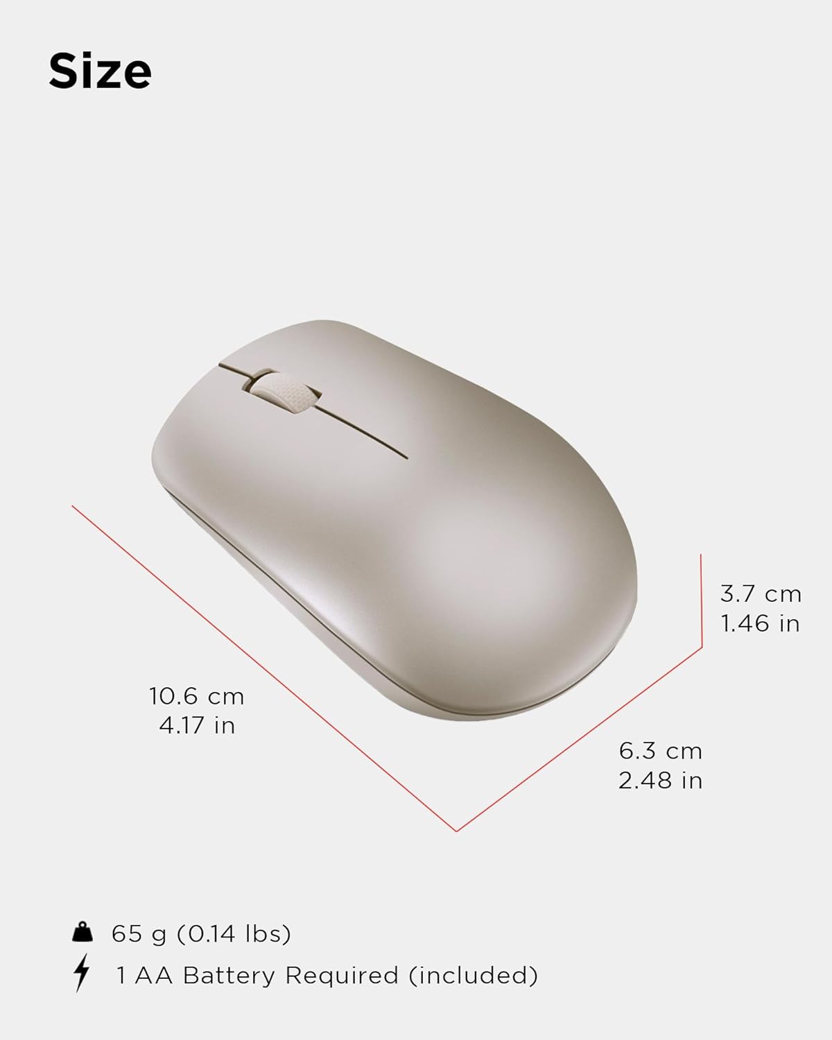 Lenovo GY50Z18988 530 Wireless Mouse Almond