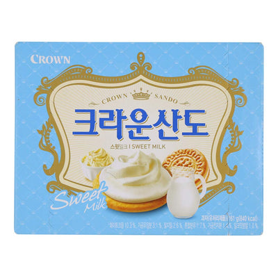 Crown Sando Sweet Milk Cream Cookie Sandwich, 5.68 Ounce