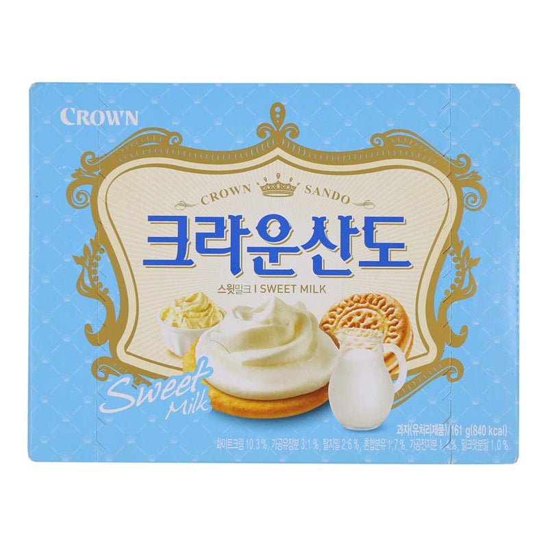 Crown Sando Sweet Milk Cream Cookie Sandwich, 5.68 Ounce — main product image