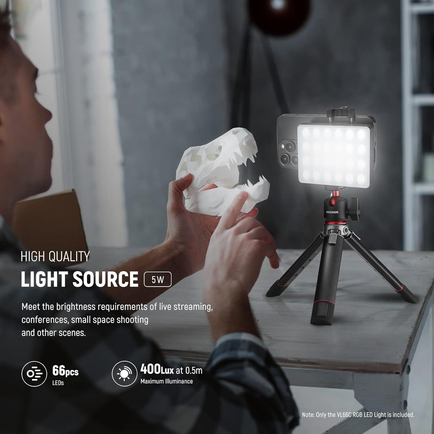 Neewer 10101760 RGB LED Phone Light with Clip