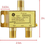 GE 55288 Digital 2-Way Coaxial Cable Splitter 4-Pack