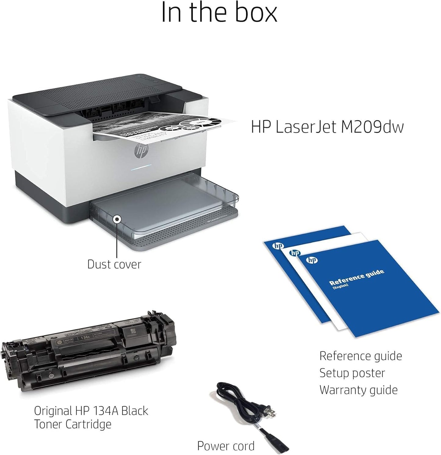HP 6GW62F#BGJ LaserJet M209dw Wireless Monochrome Printer Renewed