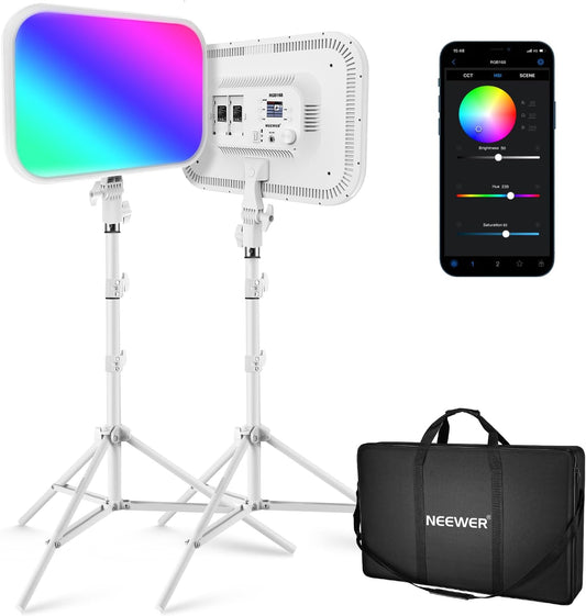 Neewer 10102201 60W RGB LED Video Light Panel Kit
