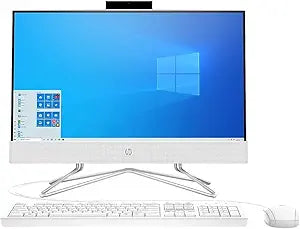 HP 22-dd0010 All-in-One Desktop AMD Athlon 256GB SSD White — main product image