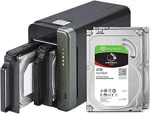 QNAP TS-253D-4G NAS 4TB IronWolf Drives — main product image