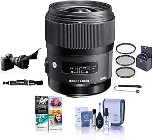 Sigma 35mm F/1.4 DG HSM Art Lens - Nikon F Mount Bundle