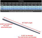 Acer Velocity Graphite Golf Shafts Driver/Irons Flex