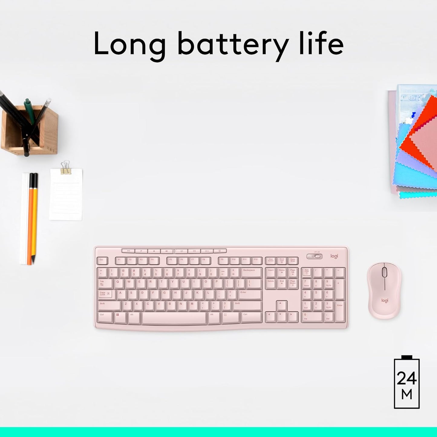 Logitech 920-013289 K270 Rose Wireless Keyboard