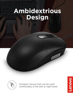 Lenovo GY51K20071 100 Wired USB Computer Mouse