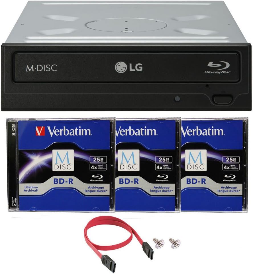 LG WH16NS40 16x Blu-ray BDXL Internal Burner Bundle