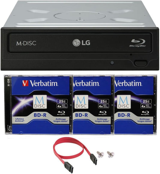 LG WH16NS40 16x Blu-ray BDXL Internal Burner Bundle