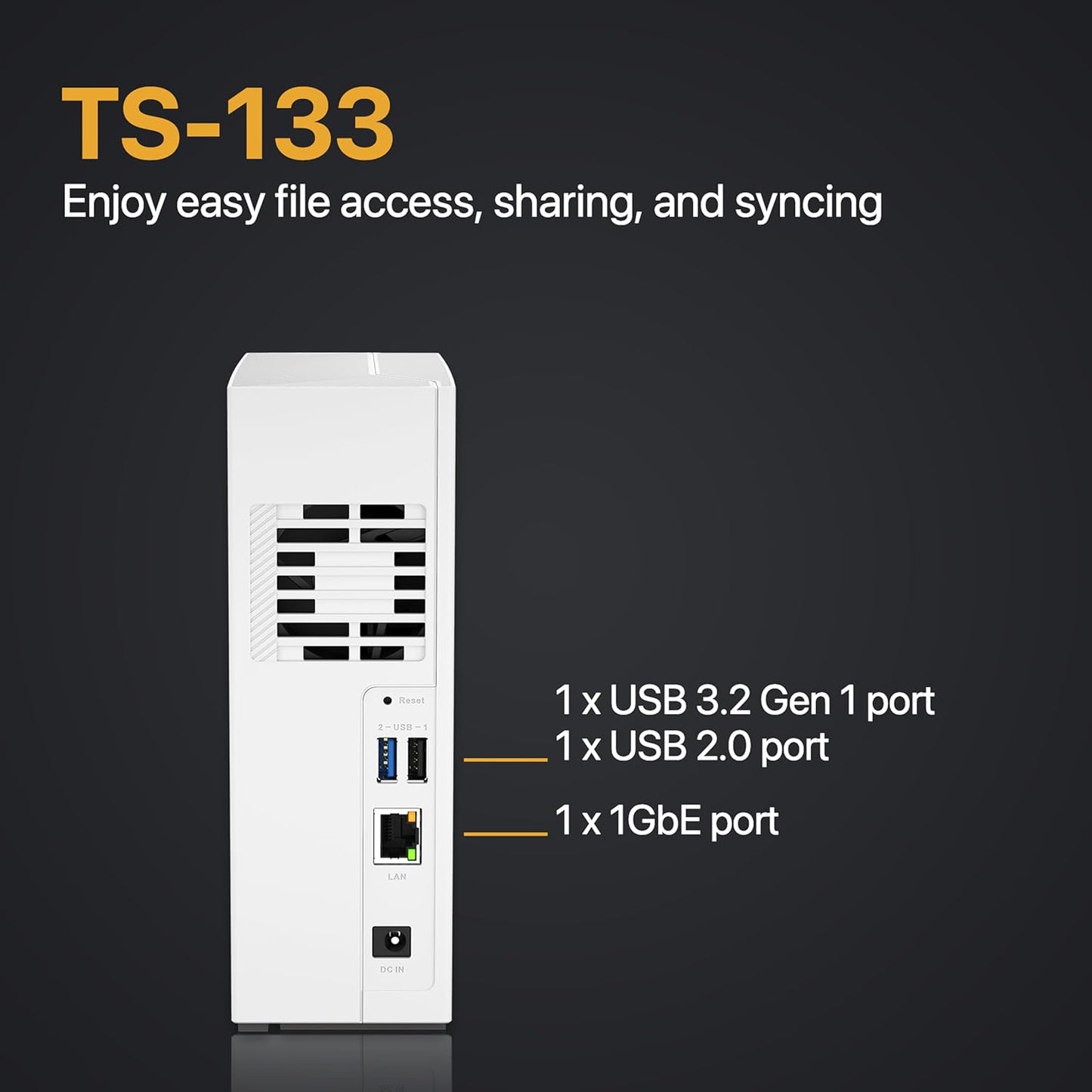QNAP TS-133-14ST-US 1 Bay NAS - 4TB Seagate IronWolf Bundle