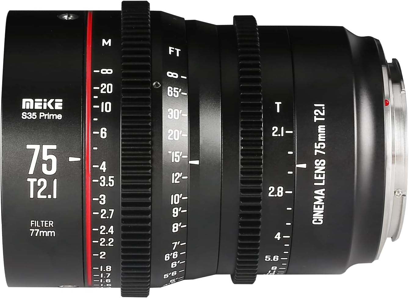 Meike 75mm T2.1 S35 Prime Cinema Lens EF Mount