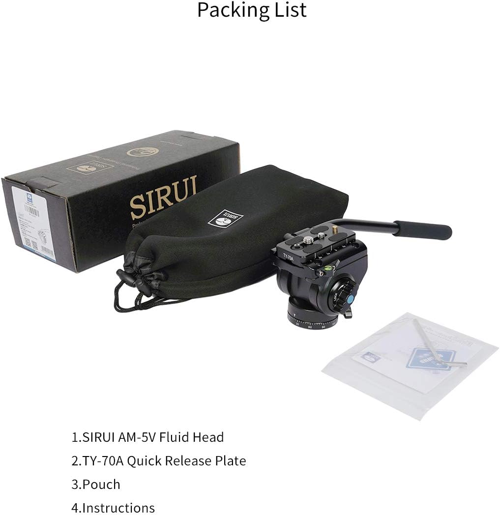 Sirui AM-5V Fluid Video Head Quick Release