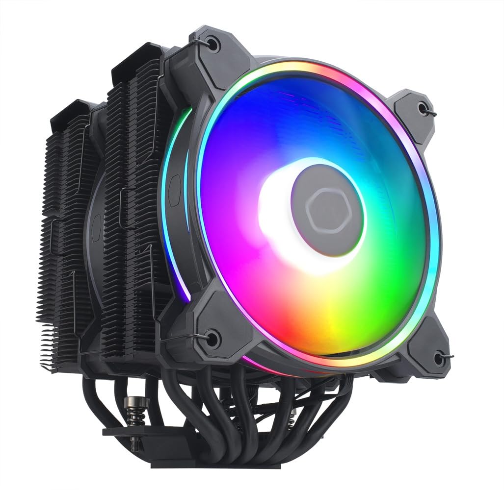 Cooler Master RR-D6BB-20PA-R1 Hyper 622 Halo Black CPU Air Cooler - Dual Tower ARGB