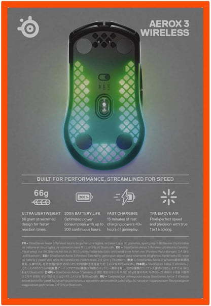 SteelSeries Aerox 3 Wireless Lightweight Gaming Mouse