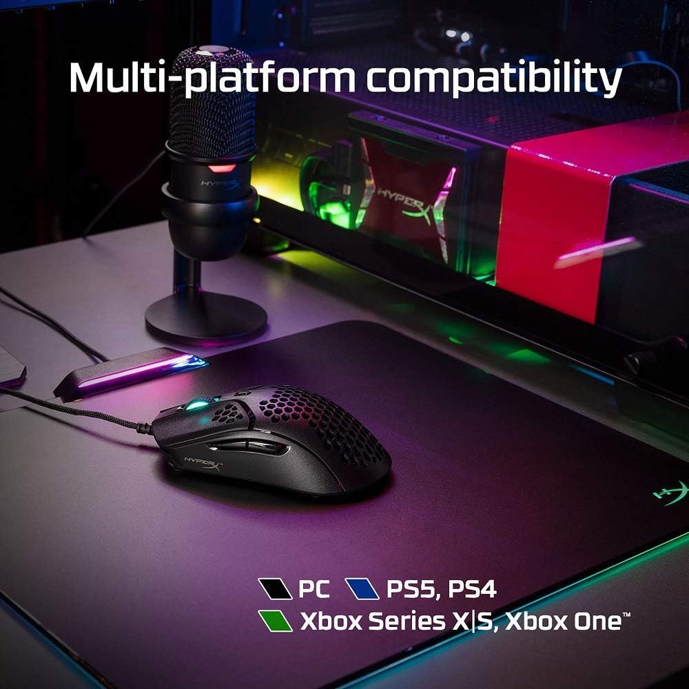 HyperX HMSH1-A-BK/G-cr Pulsefire Haste Lightweight Gaming Mouse