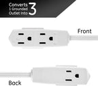 GE 50251 3-Outlet Flat Plug Extension Cord