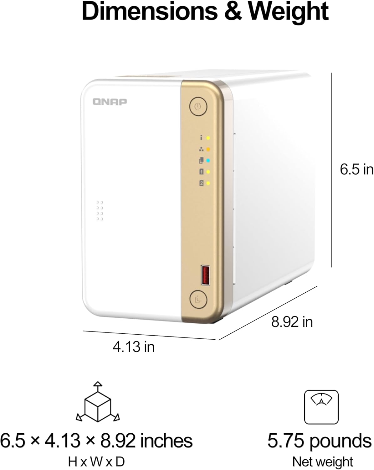 QNAP TS-262-4G 2-Bay NAS 2.5GbE Storage System