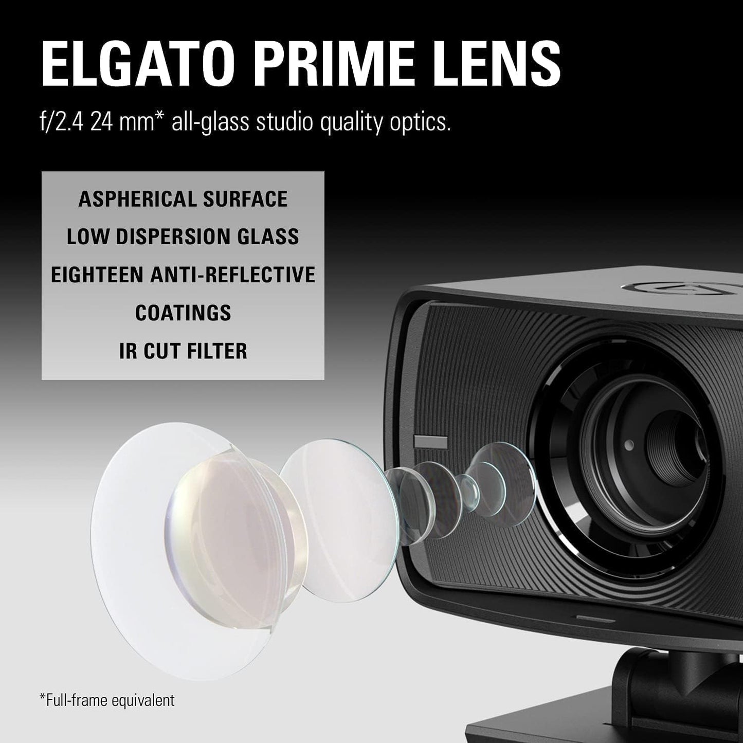 Elgato 10WAA9901-cr Facecam 1080p60 Full HD Webcam Renewed