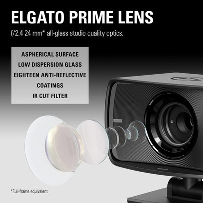 Elgato 10WAA9901-cr Facecam 1080p60 Full HD Webcam Renewed