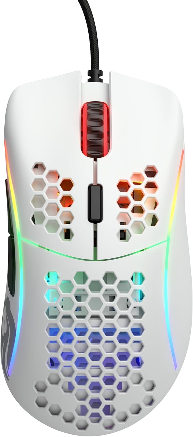 Glorious GD-WHITE Model D Gaming Mouse Lightweight Ergonomic