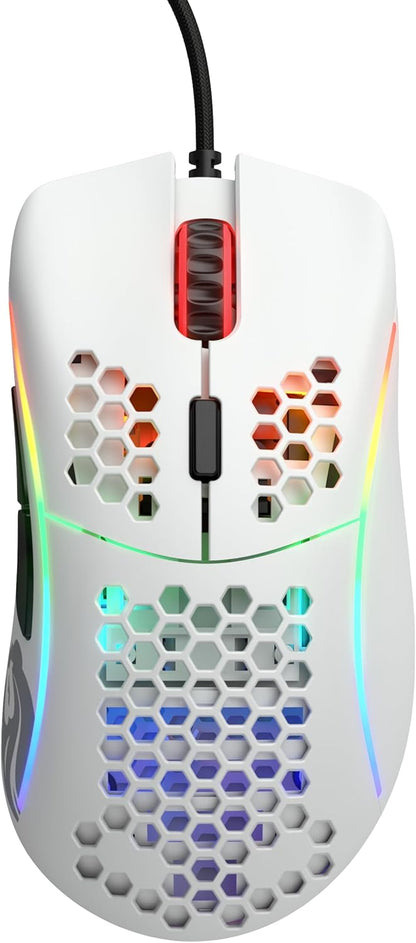 Glorious GD-WHITE Model D Gaming Mouse Lightweight Ergonomic