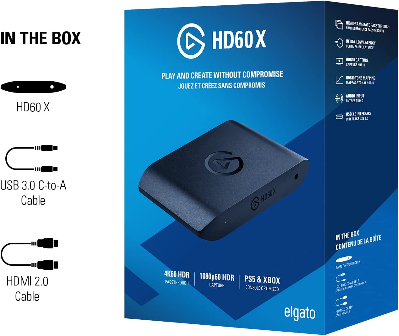 Elgato 10GBE9901 HD60 X - 4K30 Stream & Record Capture Card