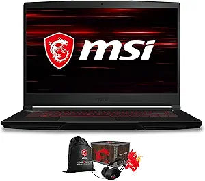 MSI GF63439-3202-230512 Thin Gaming Laptop i7 RTX 3050 + Loot Box