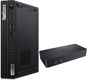 Lenovo ThinkCentre M90q Mini PC i5 8GB 1TB SSD Win 11 D6000 Dock