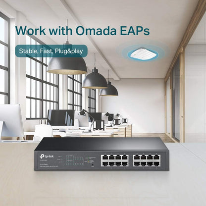 TP-Link TL-SG1016PE 16-Port Gigabit PoE+ Easy Smart Switch