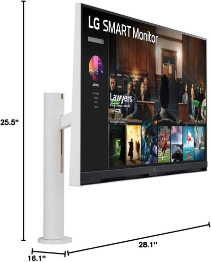 LG 32SQ780S-W.AUS 32" 4K UHD Smart Monitor Ergo Stand