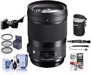 Sigma 40mm F/1.4 DG HSM ART Lens Nikon F Bundle