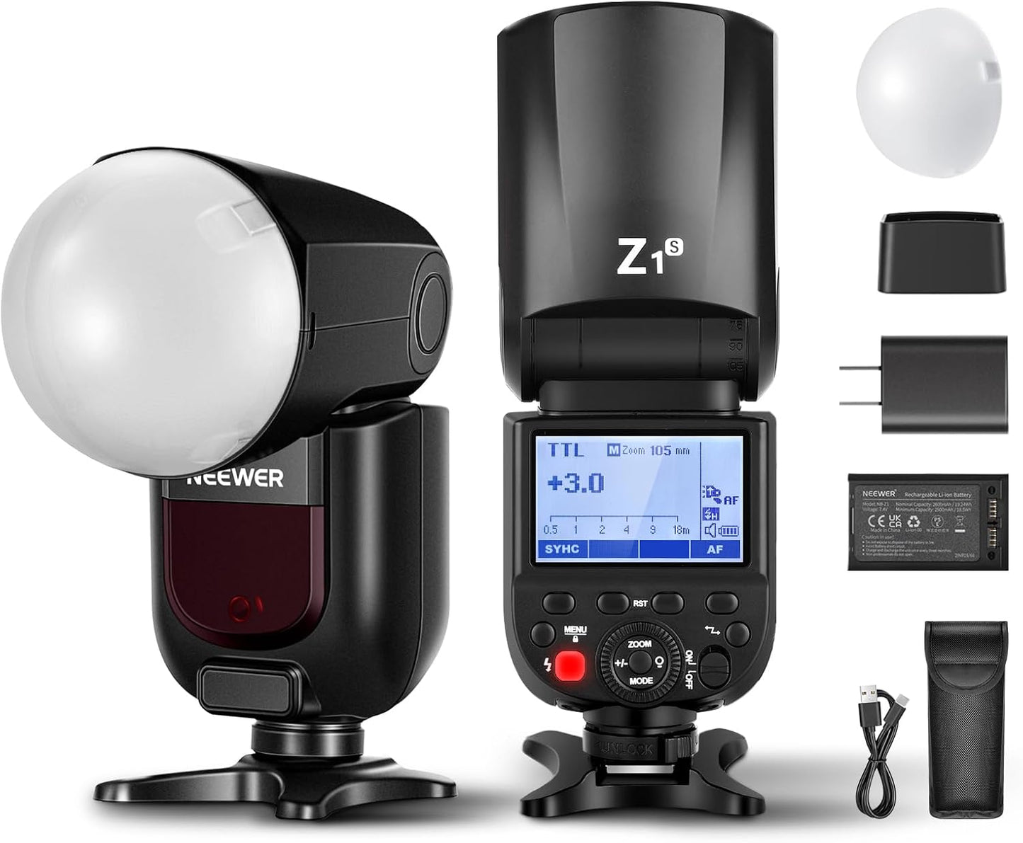 Neewer Z1-S - TTL Round Head Flash - Sony Cameras