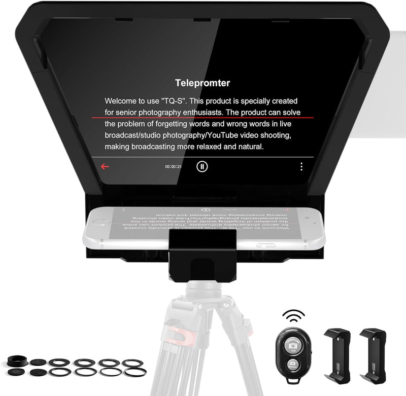 GVM Teleprompter Portable with iOS/Android APP & Remote — main product image