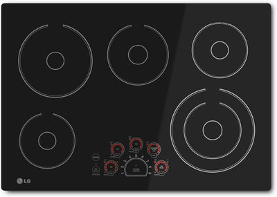 LG LCE3010SB 30" Black Radiant Electric Cooktop