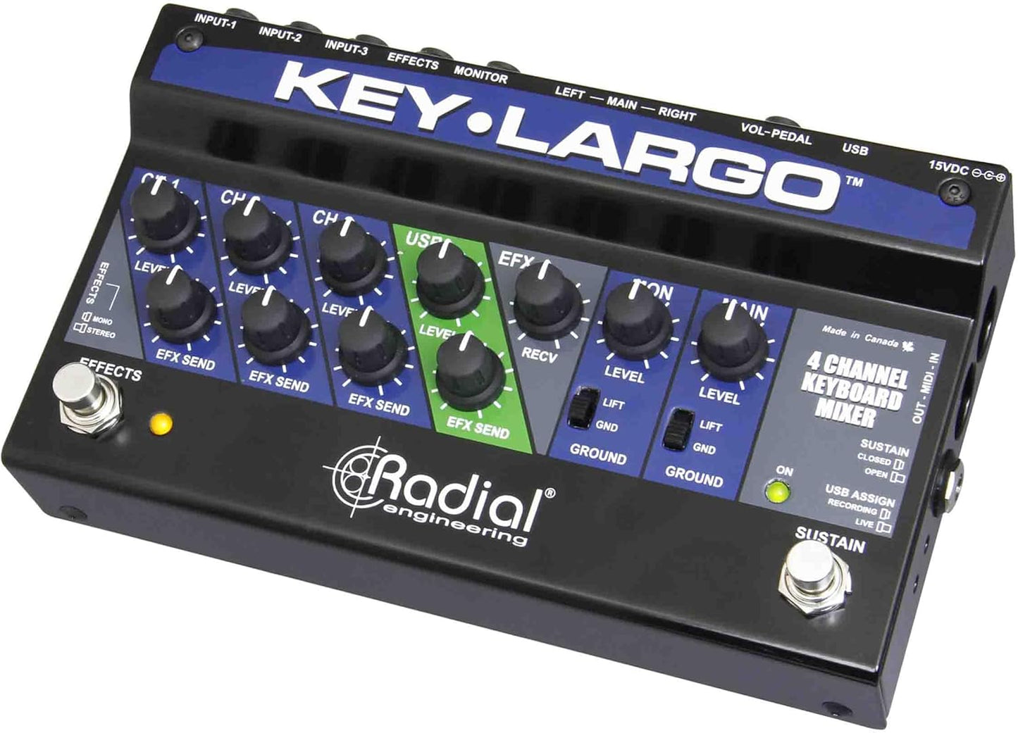 Radial Engineering FBA_R800 1427 00 Key Largo Keyboard Mixer