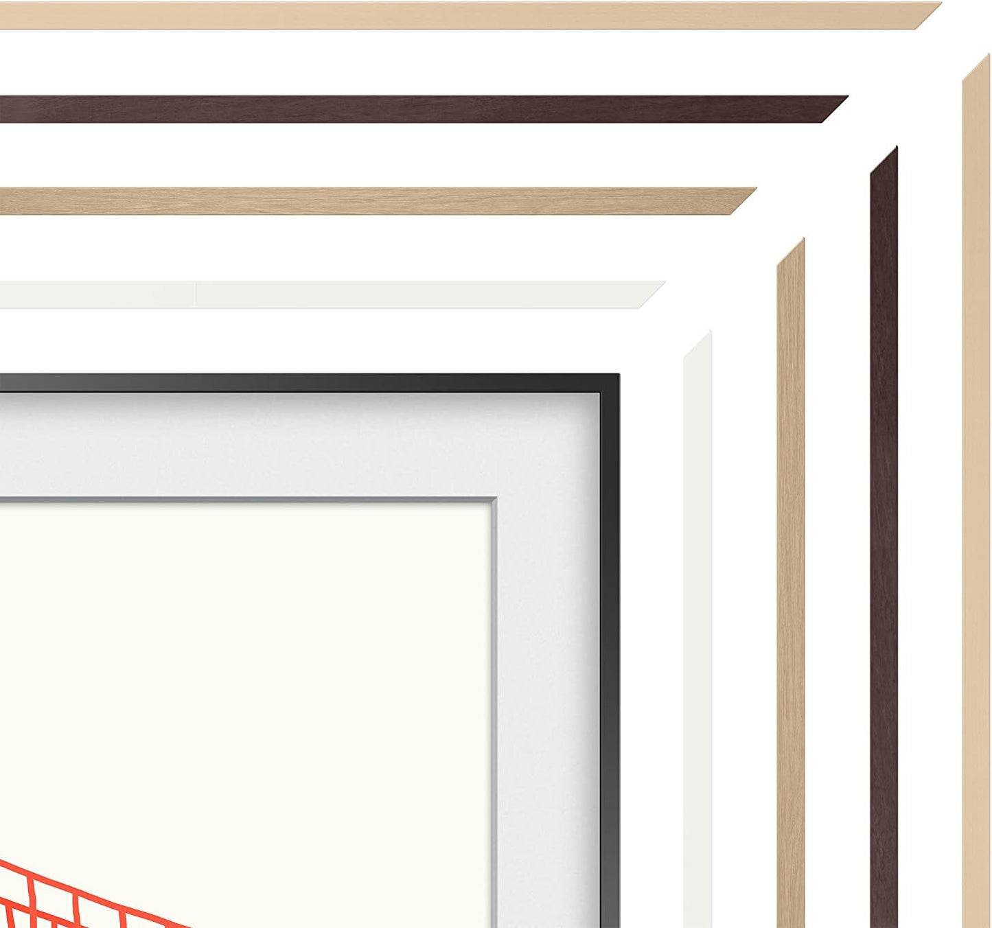 Samsung SAMSUNG (2021 50" Modern Brown Frame Bezel