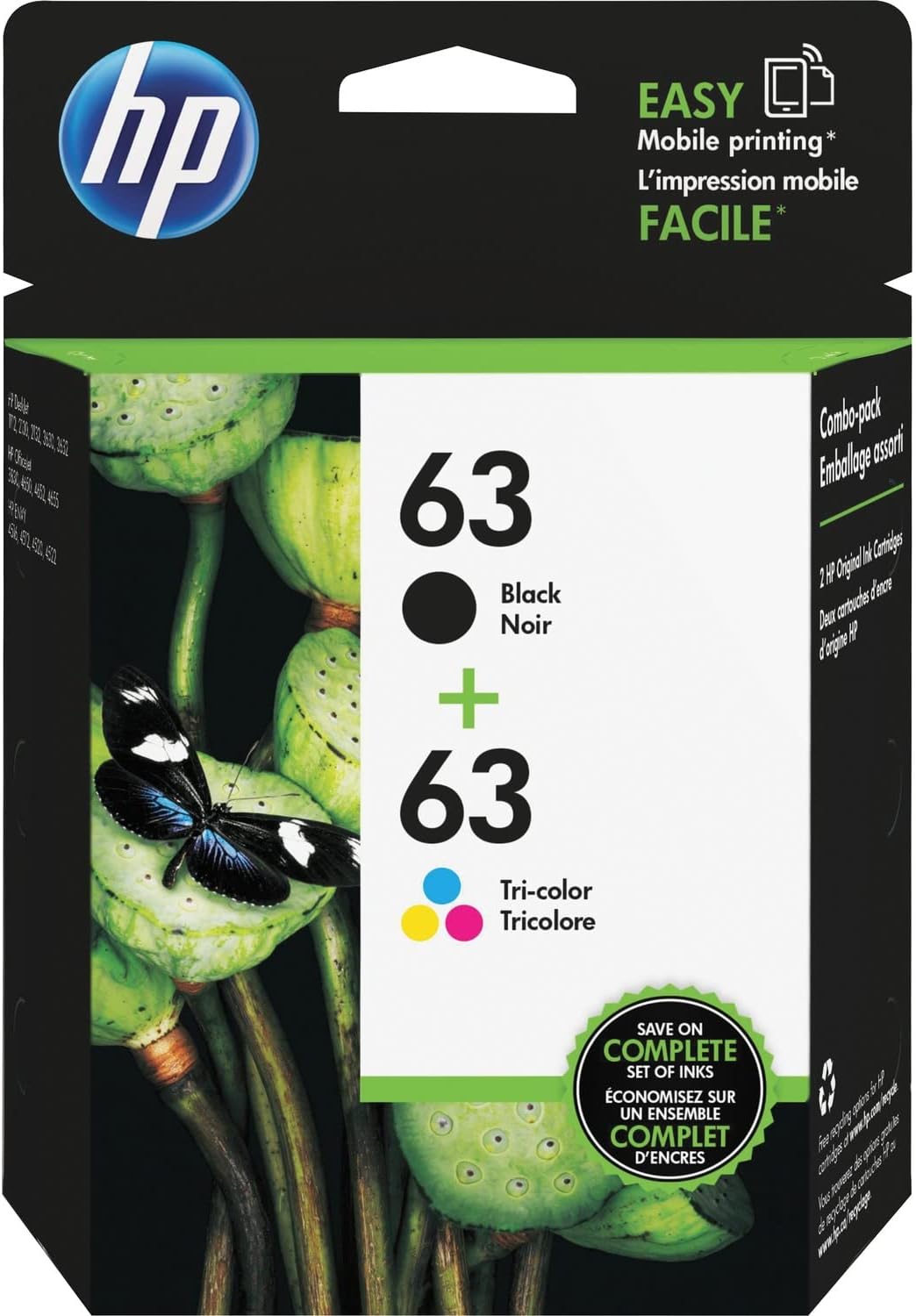 HP L0R46AN Black/Tri-Color Ink Cartridge 2-Pack