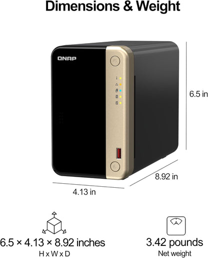 QNAP TS-264-8G-US 2-Bay NAS Celeron 2.5GbE Diskless