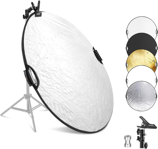 Neewer 90101292 43" 5-in-1 Light Reflector w/ Clamp