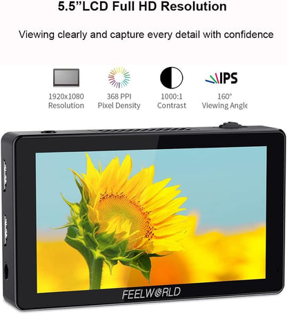 FEELWORLD LUT5: 5.5" 3000nit Touch Screen Camera Monitor