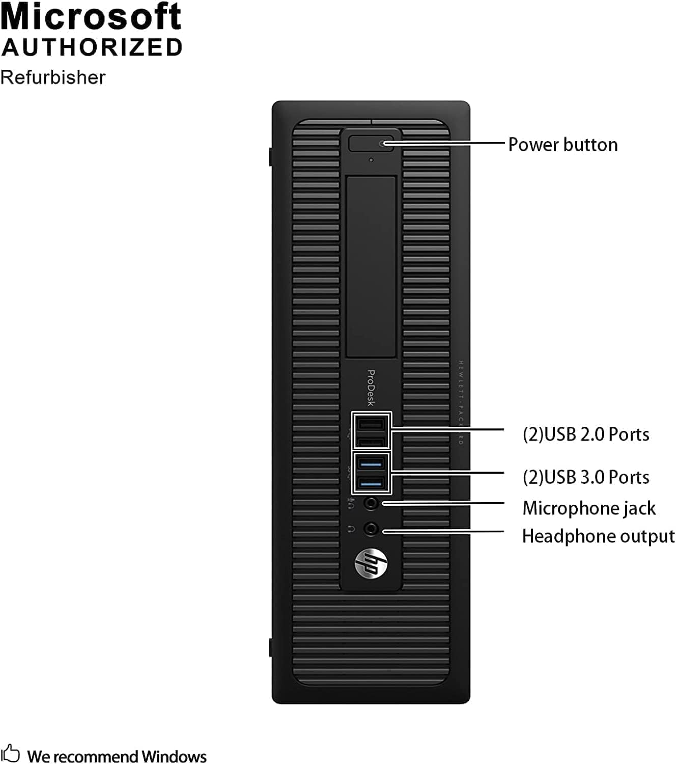 HP ProDesk 600 G2 SFF Desktop & 24" Monitor