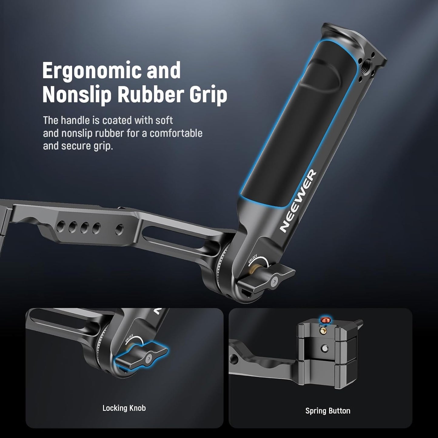 Neewer 10104118 Gimbal Sling: DJI Ronin Handle Grip with NATO Rail