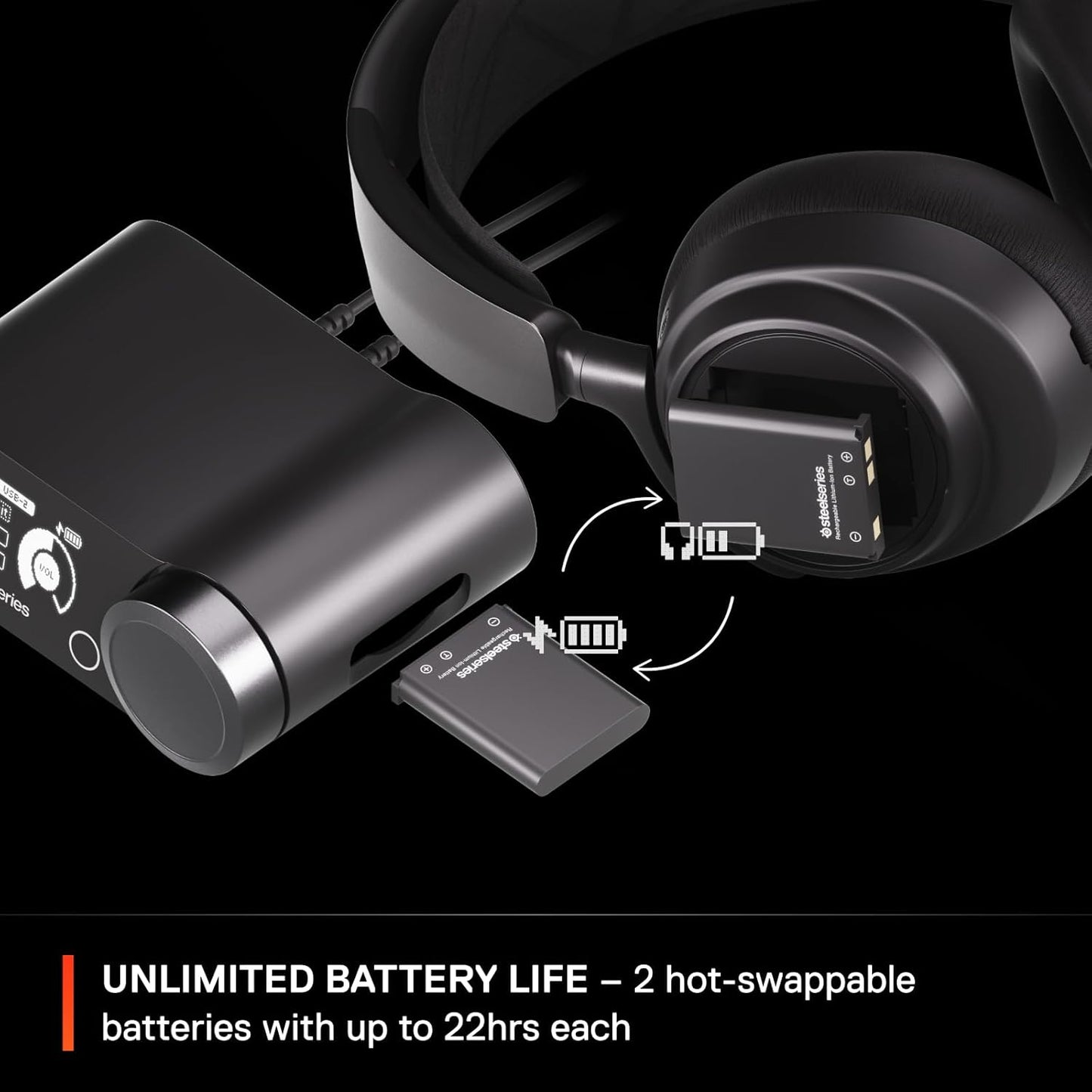 SteelSeries 61520 Arctis Nova Pro Wireless Gaming Headset Renewed