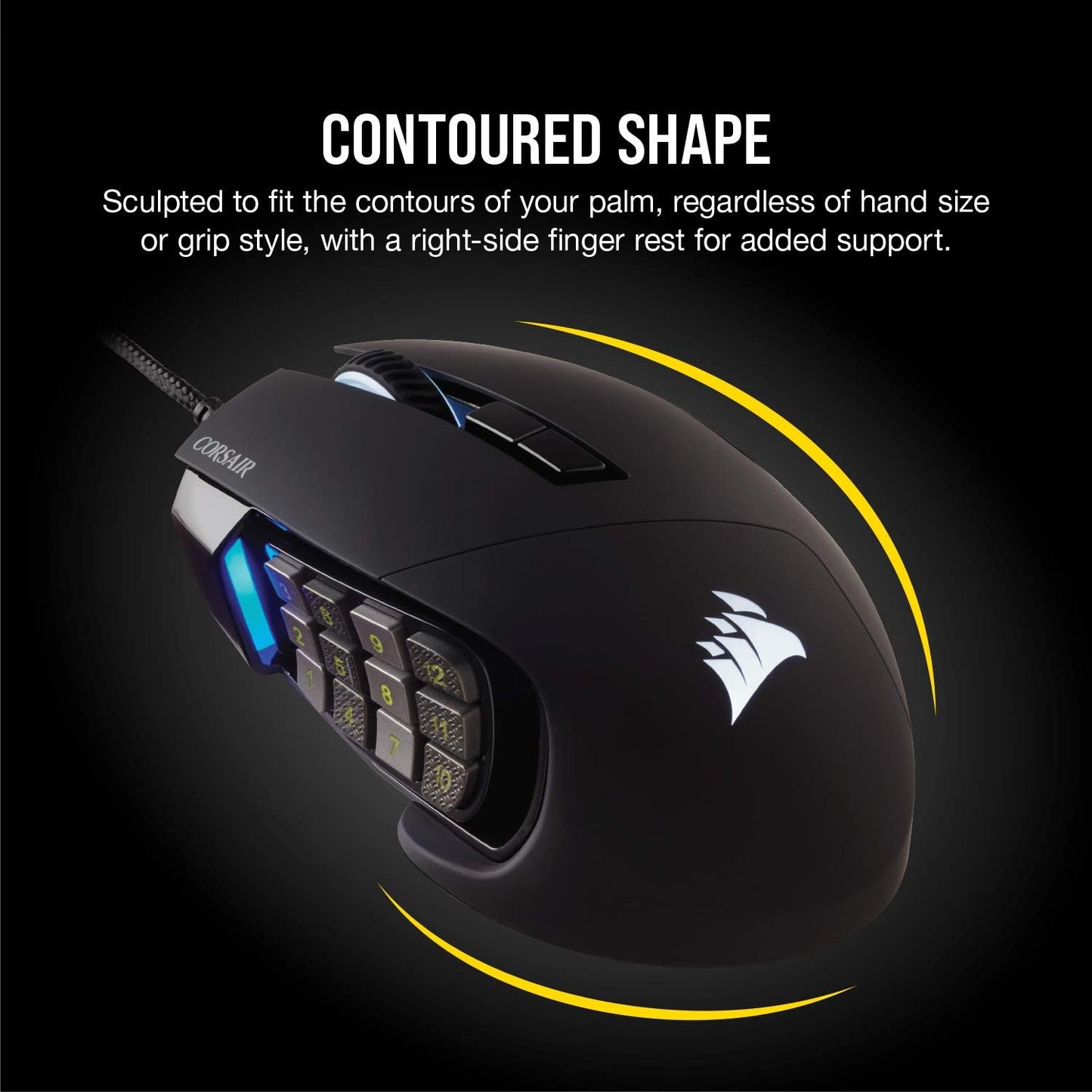 Corsair Scimitar RGB Elite Gaming Mouse (Renewed)