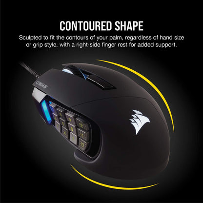 Corsair Scimitar RGB Elite Gaming Mouse (Renewed)