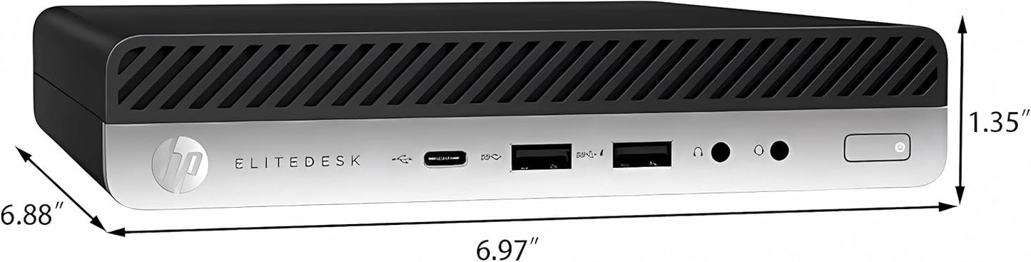 HP EliteDesk 800 G3 Mini PC i5-6500T 16GB 256GB SSD Renewed