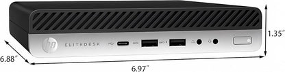 HP EliteDesk 800 G3 Mini PC i5-6500T 16GB 256GB SSD Renewed